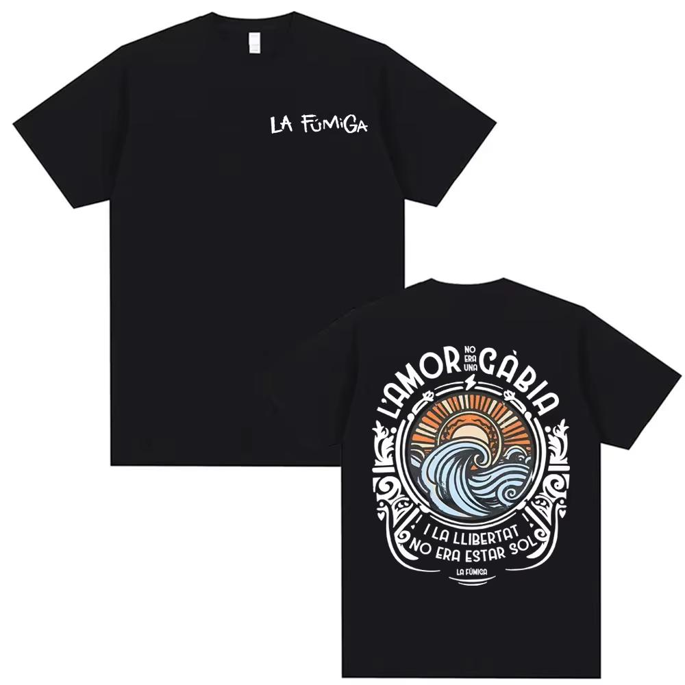 2026 Band La Fumiga Llibertat Album Tour Graphic Tshirt Unisex Fashion Hip Hop Oversized Casual Retro Short Sleeve Tees Unisex
