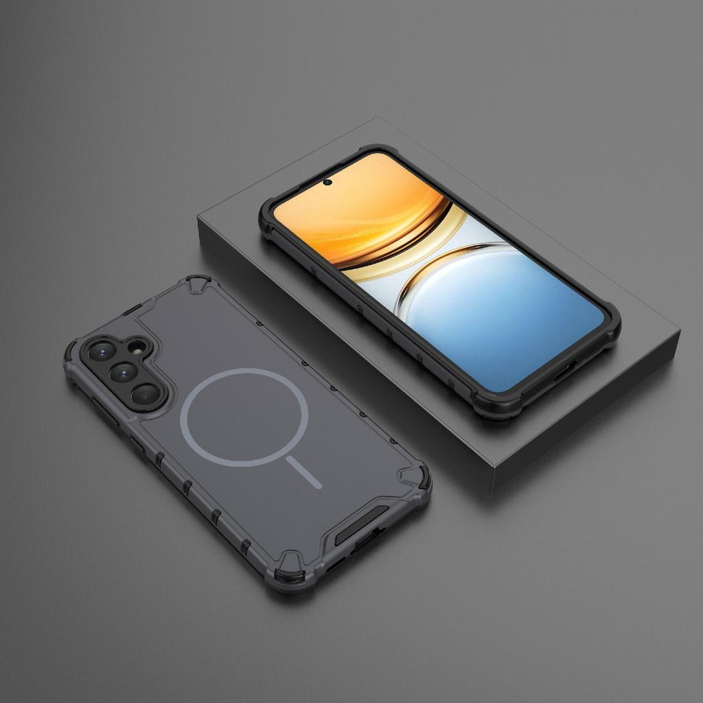 Pro Samsung Galaxy A55 5G Magnetický kryt Odvod tepla Nárazuvzdorný Zadní kryt telefonu TPU + PC