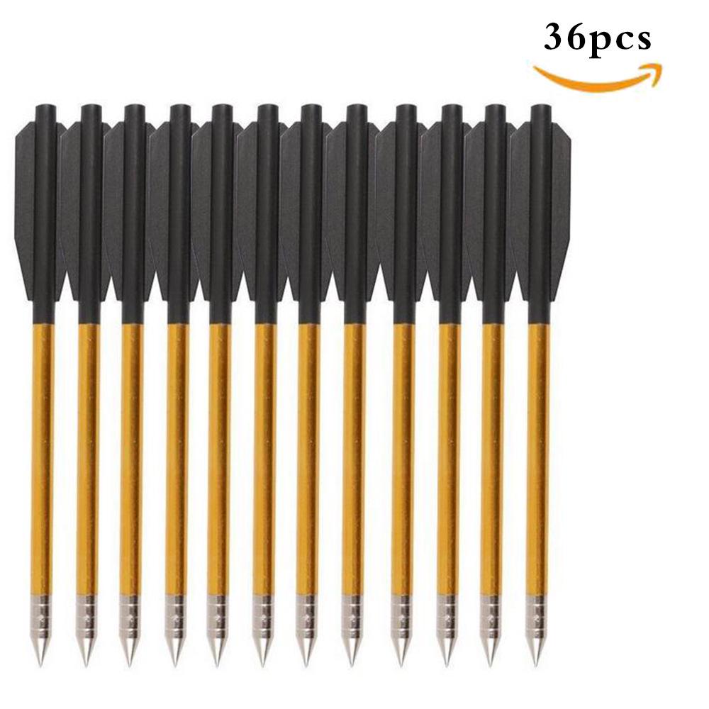 Huwairen 6,25" Pfeile aus Aluminiumlegierung (12er-Pack, 6,2 mm Durchmesser) für Bogenschießen