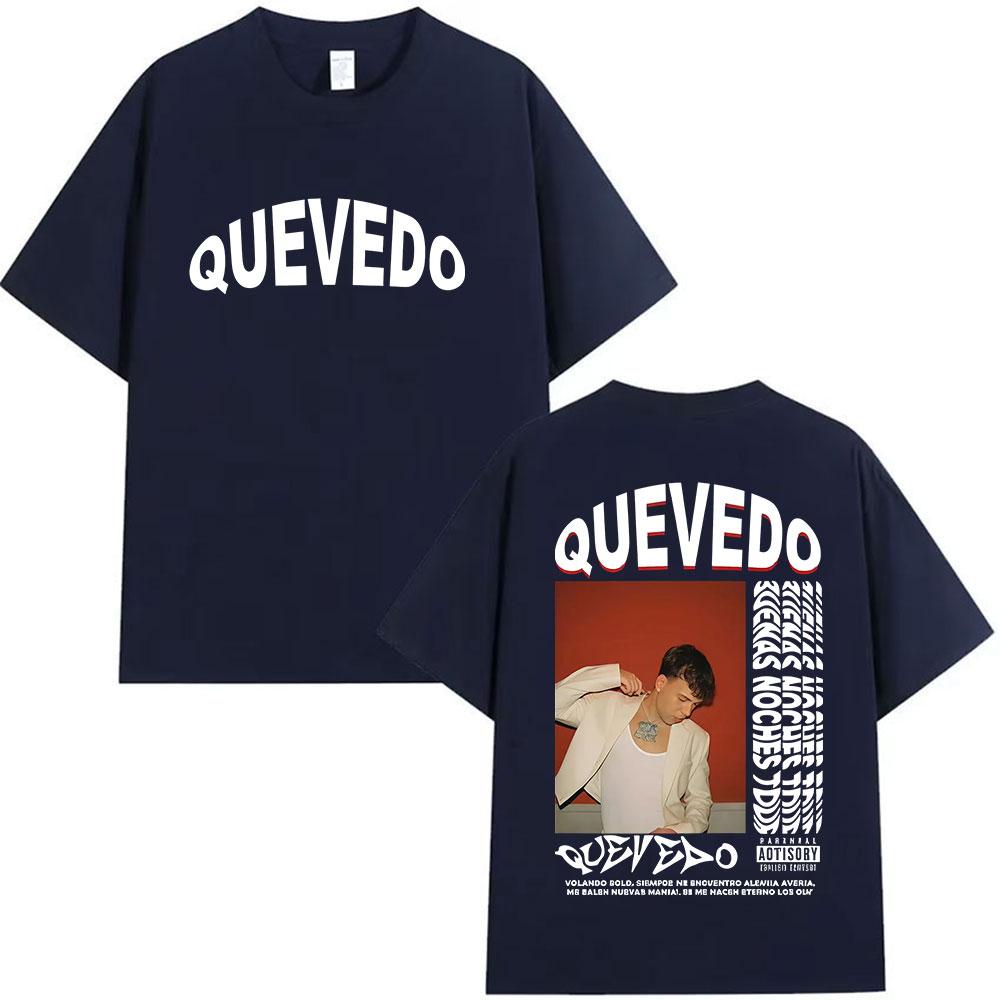 

Rap Singer Quevedo Buena Noches Tour 2026 Mens Pop Music Hiphop Casual Cotton Tshirt 4XL