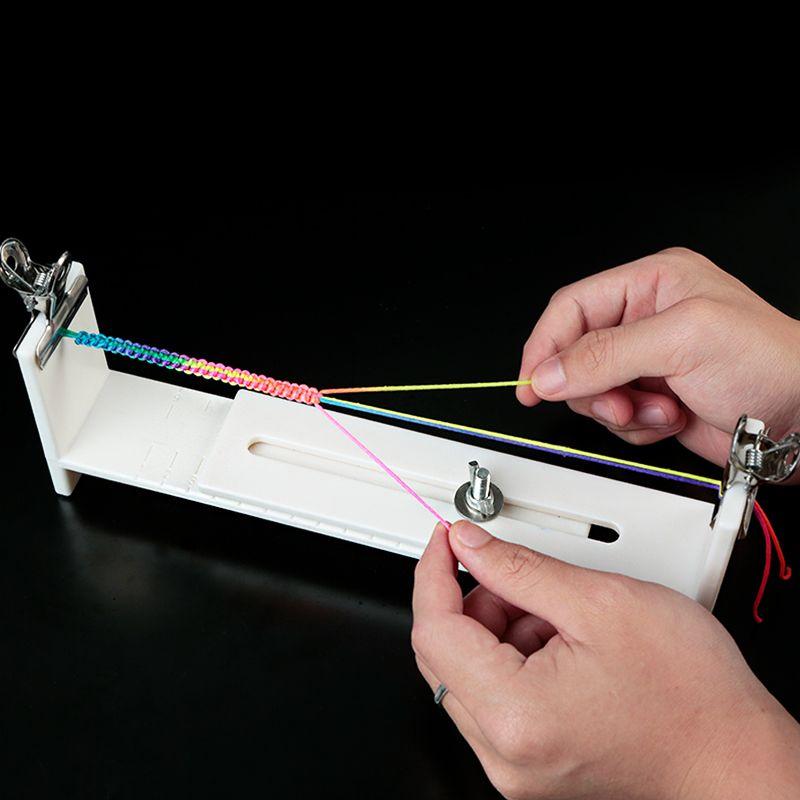 

Плетеный вручную шнур для рамки, фиксирующий инструмент, красный шнур, плетеный браслет, тканый деревянный каркас, ремешок для переноски, тканый артефакт New arrival Anti-fall Braiding Rack 2 Clips