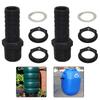 2 Juegos de Conectores de Manguera de 25 mm con Anillos de Sellado y Arandelas de Unión para Tanques de Agua Adecuados para la Recolección y Almacenamiento de Agua de Lluvia