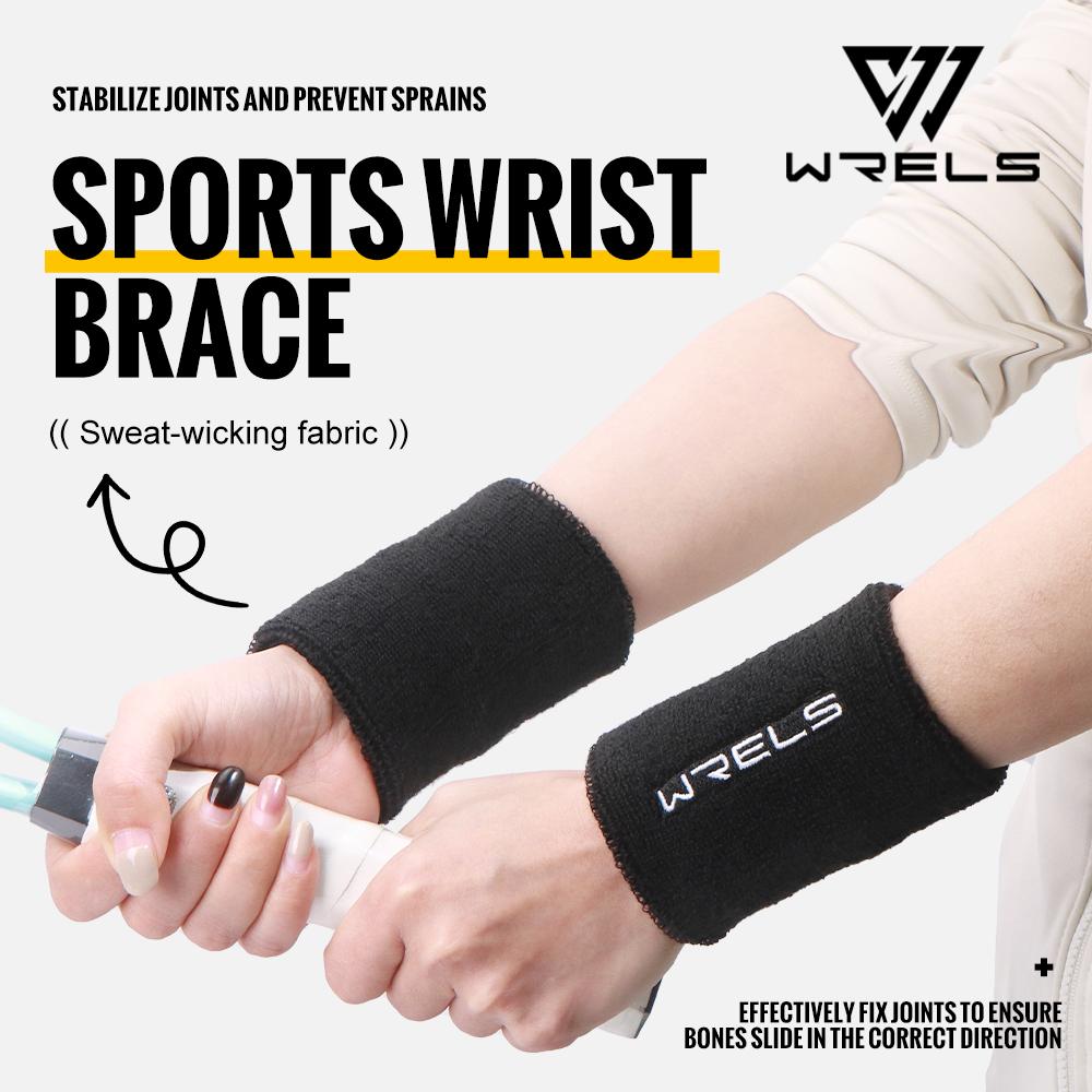 Wrels Terry Cloth Wristbands Moisture Wicking Absorbent Sweatbands For Sports Tennis Gym Workout Wrist Sweat Bands