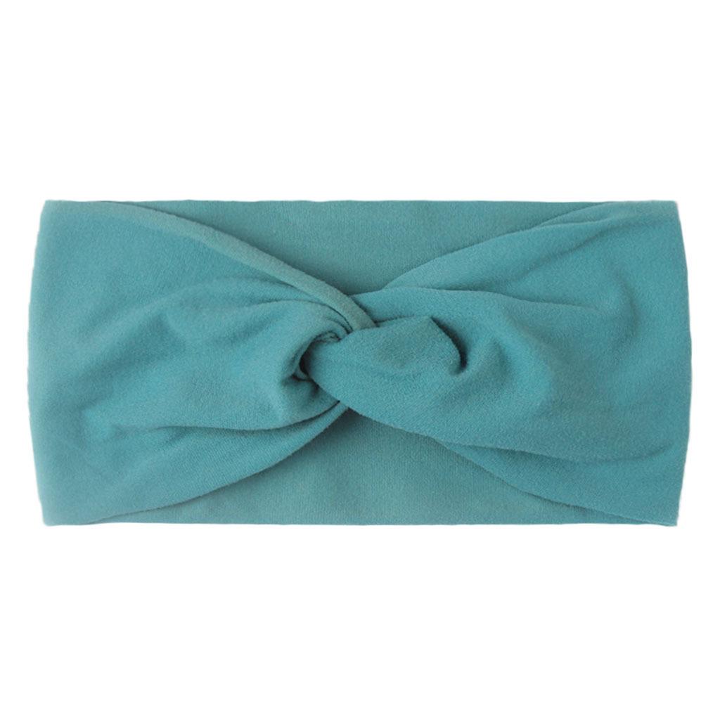 European and American Children's Hair Band Hair Accessories Baby Solid Color Nylon Cross Knotted Girl's Hair Ring Headband