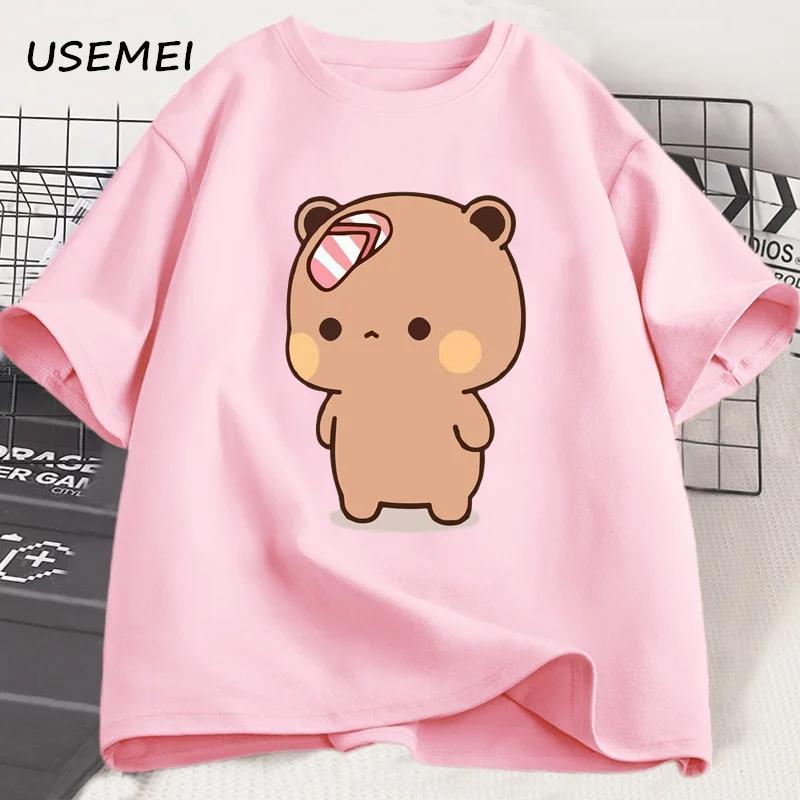 Panda Bear Bubu Throwing Flip Flop To Dudu T-shirt Men Women Funny Couple T Shirt Casual Cotton Fashion Cute Tshirt Valentines