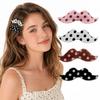 Korean Bangs Clip Polka Dot Snap Clip Fashion Beard Shape Hair Clips  Kawaii Accessories