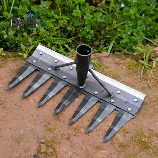 Gardening Weeder Puller Rake Heavy Duty Steel Outdoor Garden Lawn Farm Soil Loosening Weed Remover Weeding Uprooting Hand Tools