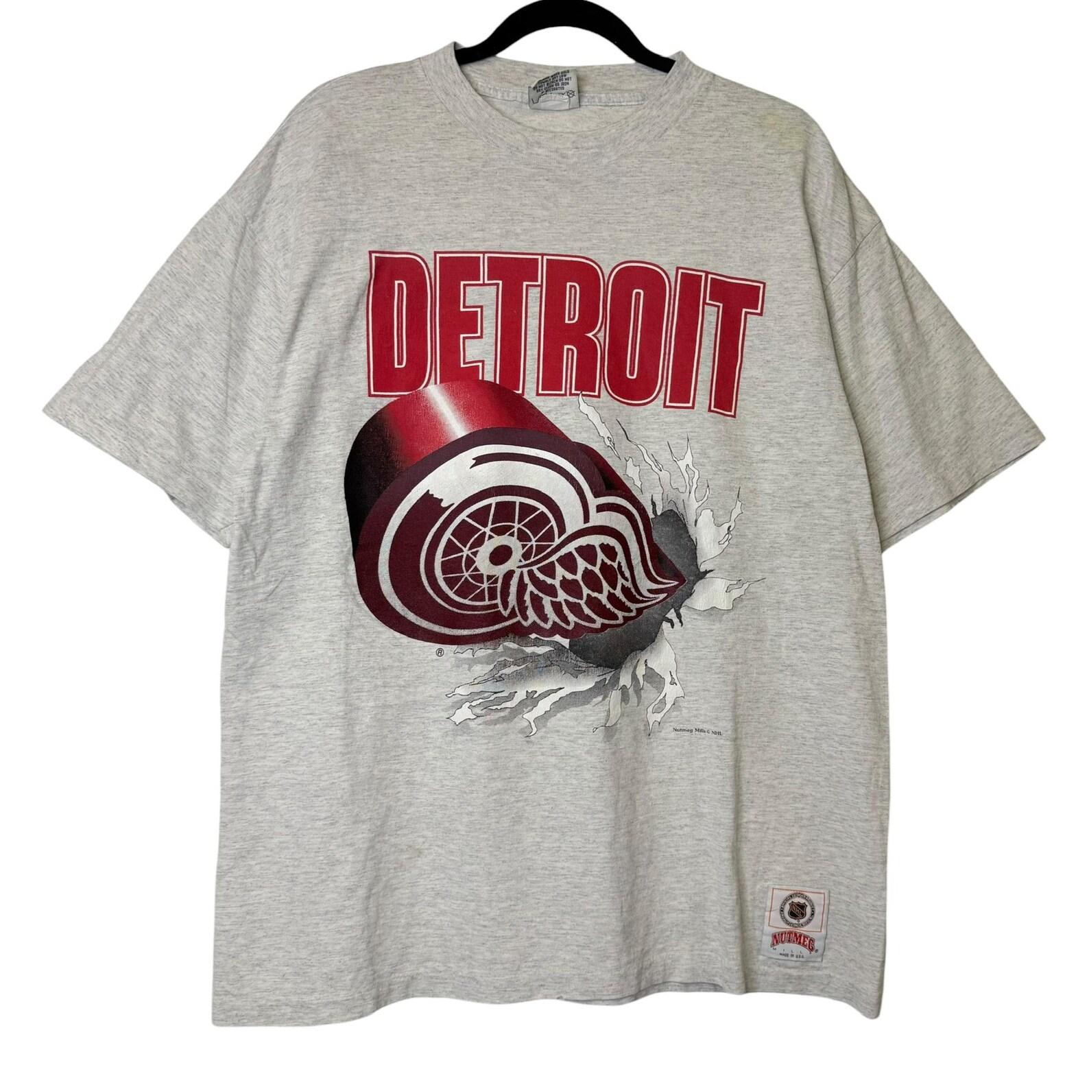 90 s Detroit Red Wings Nutmeg Breakthrough T shirt Sz XL (B2083) L