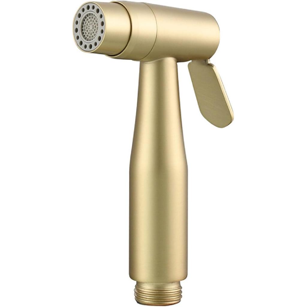 Brushed Gold Bidet Faucet Sprayer Head, Biveah Double Mode Toilet Sprayer Stainless Steel Kitchen Side Sprayer Head Replacement, KXS011BG