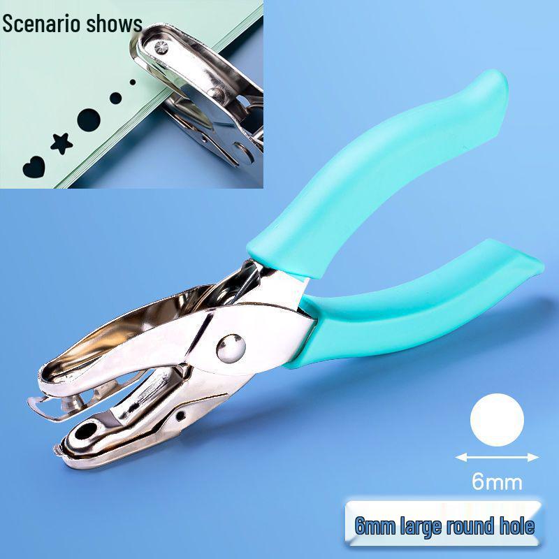 Heart-Shaped Loose-Leaf Binder Hole Puncher - 3mm Small Manual Paper Puncher