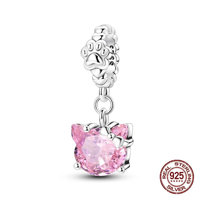 Authentic Copper Glowing Planet Zircon Floral Fairy Four Leaf Shamrock Charms Bead Fit Authentic Bracelets Diy Jewelry Gift