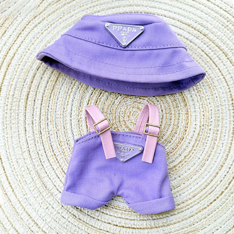17cm Labubu Doll's Clothes Denim Four Leaf Clover Set Outfit Accessories Clothing DIY Kids Gift Sweet Princess (Excluding Dolls)