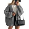 Women's Sweater Solid Color Long-sleeved Casual Loose Cardigan Sweater Jacket