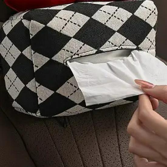 

Women s Retro Argyle Bow Car Seat Hanging Tissue Box Set
