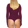 European Fashion Sexy Long Sleeve Bodysuit with Leggings - Solid Color, Round Neck, Perfect for Nightclubs and Home, Autumn/Spring Wear