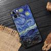 Van Gogh Starry Night Cat Oil Painting Funda For Iphone 15 Pro 14 11 12 13 Pro Max Mini XS X 7 8 14 Plus SE2020 Cases Soft Cover