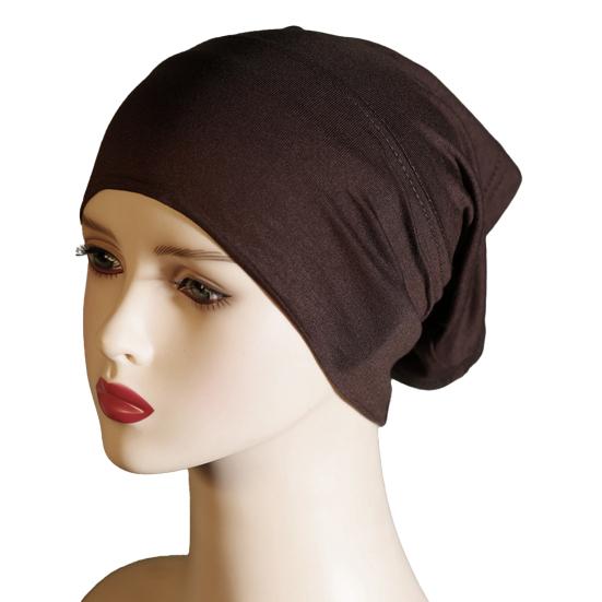 Headscarf Hat Mercerized Cotton Soft Breathable Wrinkle-Resistant Fabric Elastic Comfortable Fit Turban Hat Daily Wear