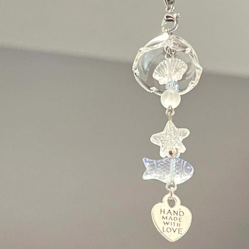 Unique Designs Beaded Phone Charm Stylish Handmade Phone Cord Phone Lanyard Charm For Commuting And Social Event