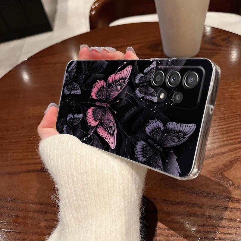 Butterfly Love Beautiful Clear Phone Case For Samsung Galaxy A56 A57 A37 A55 A54 A36 A35 A26 A25 A16 A17 A07 A52 A34 A21s Cover