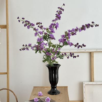 Künstliche Ritterspornblume, 93 cm langer Stiel, Seidenimitat-Sträuße für hohe Vasen, Realistische Fake-Ritterspornblume für Hochzeits-, Heim- und Tischdekoration