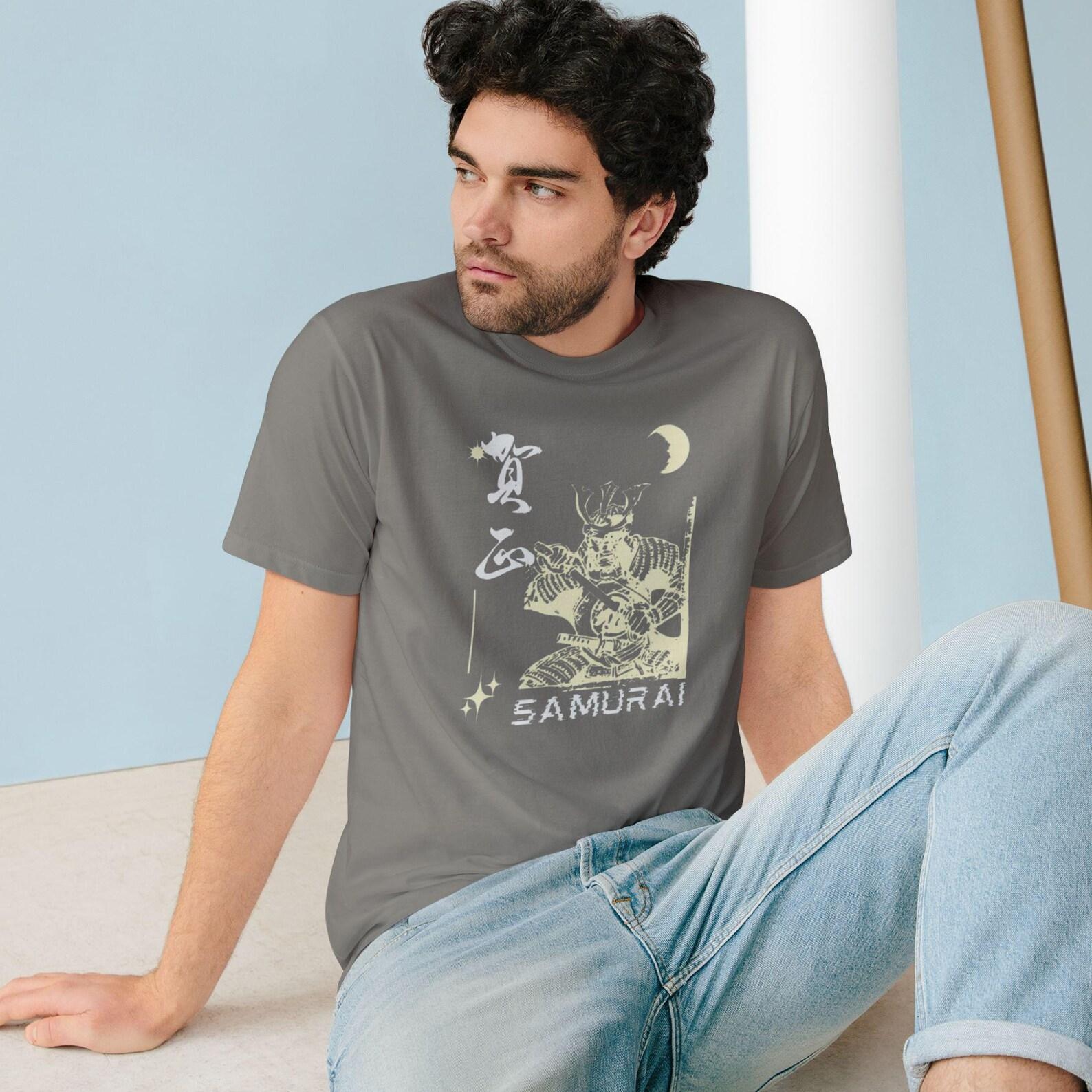 Samurai Warrior Illustration T-shirt S