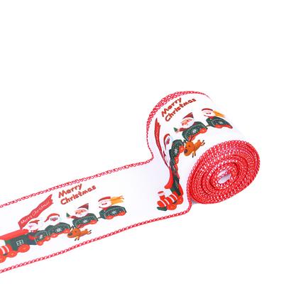 1pc Christmas Ribbon Diy Christmas Tree Decoration Color Strip Santa Claus Bow Ribbon