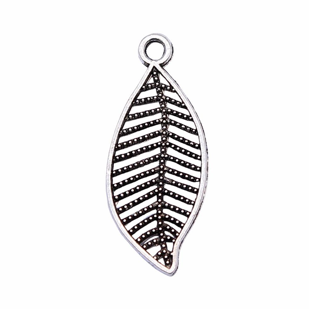 Filigree Leaf Charms Antique Alloy Pendants For Nature Inspired Jewelry