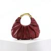 2026 New Women PU Cloud Bag with Asymmetrical Hardware Handle, Elegant Folded Design Tote Minimalist Crossbody Purse for Ladies