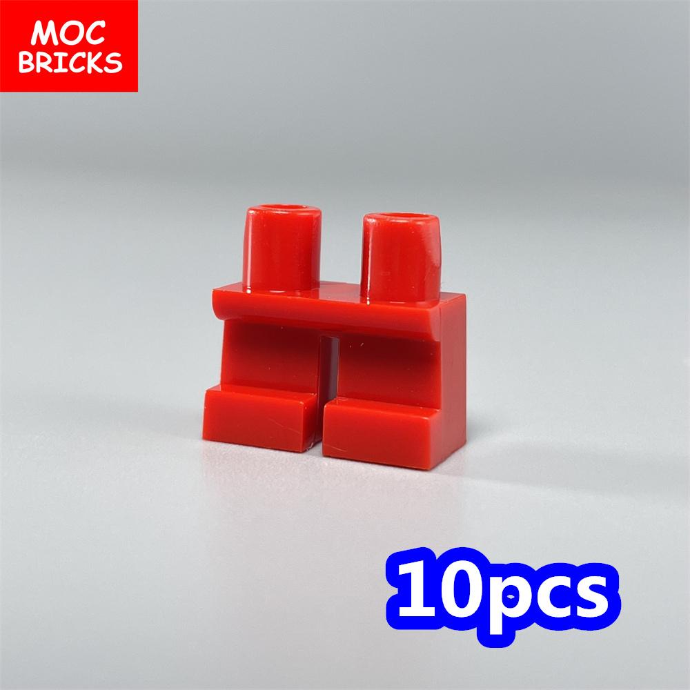 Non-Toxic 10Pcs Moc Bricks Unmovable Short Legs Pants Blank 4Cm Action Figure Body Part Assembles Particles Building Blocks Toys Gifts