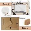 Godmother Frame Wooden Picture Frames 4x6 Picture Display for Desk Godparents Gifts for Baptism Horizontal Pictures Frames Small Photo Display God