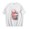 Basketball Rim T-Shirt - Dynamic Red Sketch Design Unisex Tee
