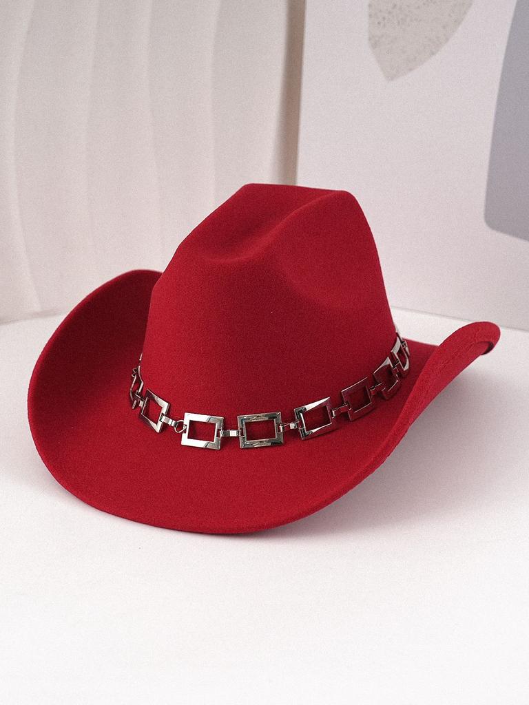 Silver Square Metal Hat Strap Fashion Western Cowboy Hat Top Hat Felt Hat Panama Hat Vintage