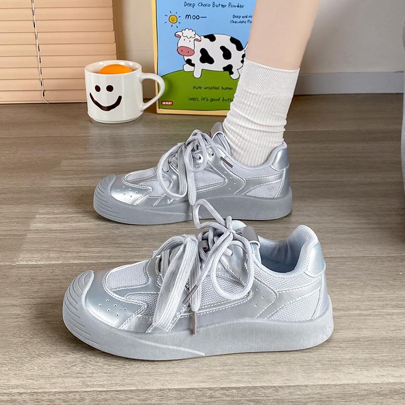 Ny modetrend Sommar Dam Sneakers Bekväma Board Shoes Mesh Ballerinaskor Andningsbara Utomhus Casual Platåskor