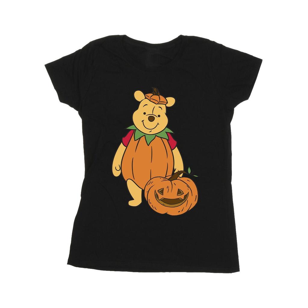 Winnie the Pooh Womens/Ladies Pumpkin Cotton Halloween T-Shirt