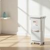Large Capacity Kitchen Waste Bin Plastic Double Chamber Folding Trash Basket for