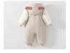 Autumn/Winter Hooded Baby Romper: Thick Cotton Jumpsuit for Newborns