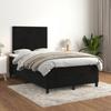 Exclusive House - Bed Slat Base with Mattress Black 120x200 Cm Velvet