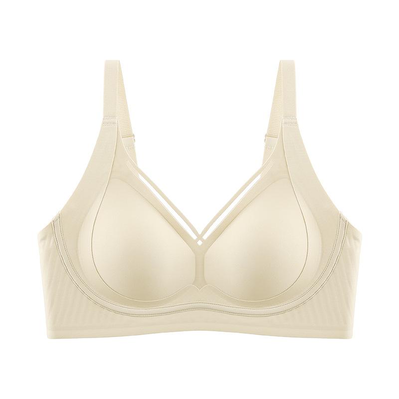 Simple and Elegant Bra with Sexy No Underwire No Scar Smooth Surface Comfortable for Women Gathering and Supporting Bra Push Up Bra