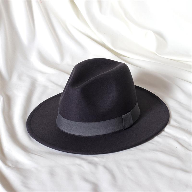 Skórzany Różowy Kapelusz Fedora z Szerokim Rondem Jazzowy Kapelusz Jesień/Zima Klasyczny Elegancki Kapelusz Panama Kapelusz Dżentelmena Sombrero