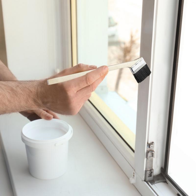 1pcs Boar Bristle Brush Curved Handle Paint Brush For Rust Dirt & Paint Scrubbing Deep Cleaning Ergonomic Home Paint Brush