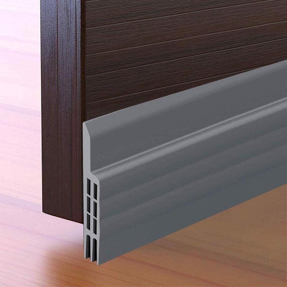 

1Roll 1m/39.37in Door Bottom Sealing Strip Windproof Dust Stopper Guard Rain Weatherstrip Noise Reduction Insulator Sealer Home 1M серый