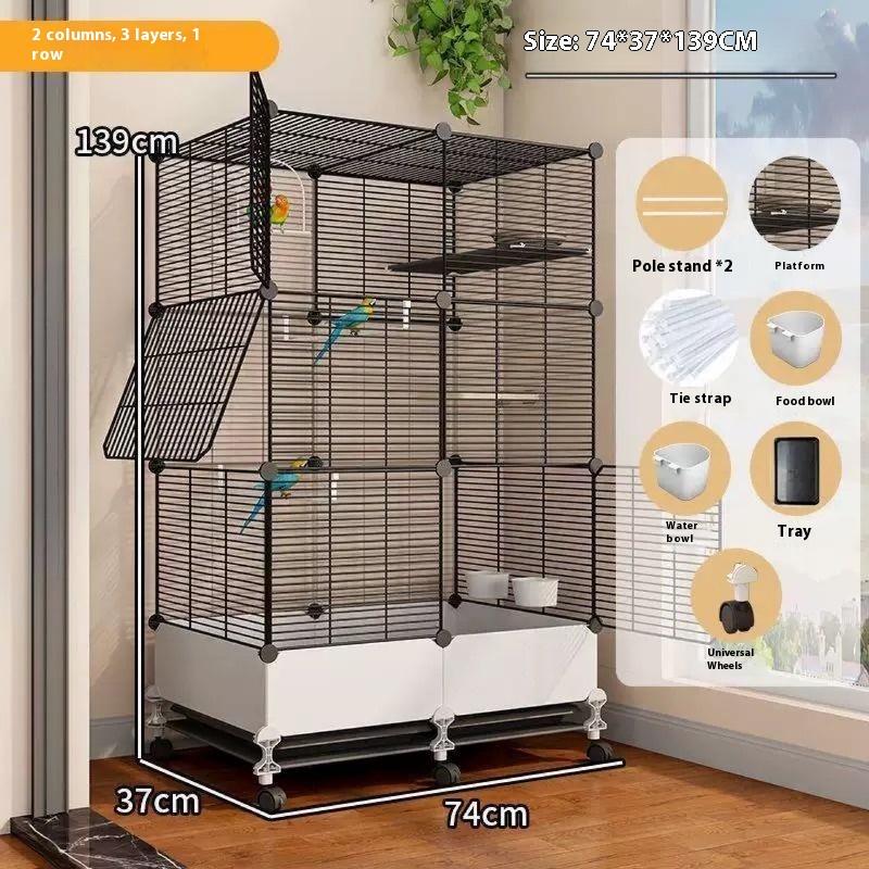 

Elegant Wide Bird House Villa Anti Scatter Decor for Cockatiel Finch Parrot Mynah Parakeet Large Cage Ideal Bird Shelter
