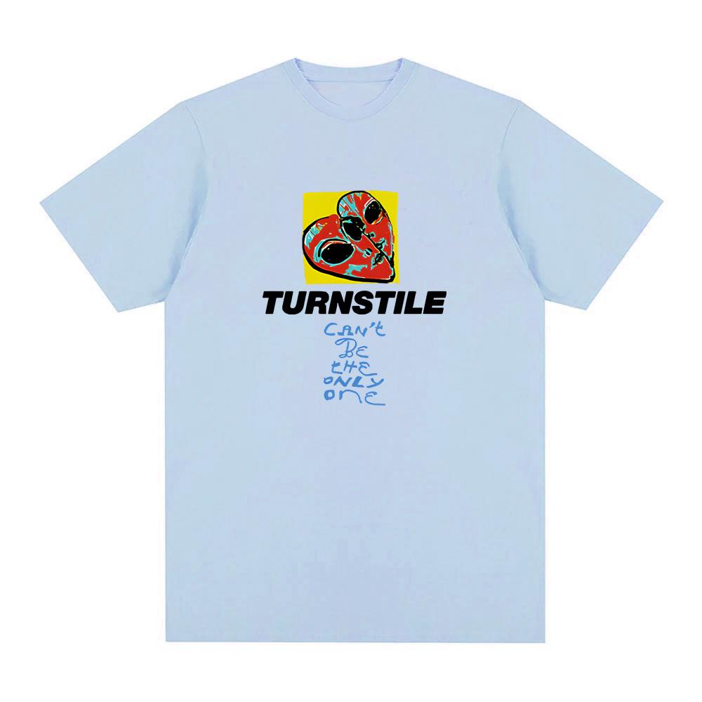 

Футболка TURNSTILE Эстетичная Высококачественная Футболка с Круглым Вырезом Одежда Графическая Печать Повседневная Ретро Стиль Певца Футболка L