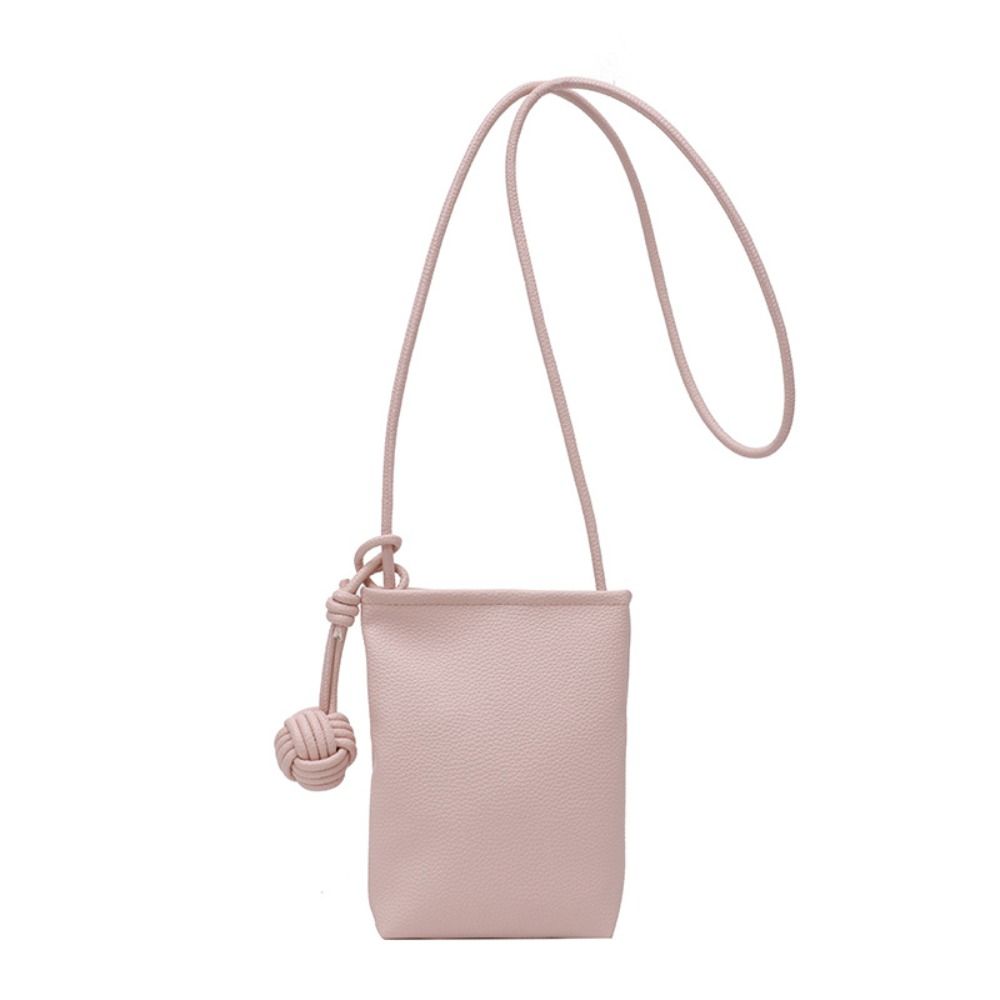 PU Leather Mobile Phone Crossbody Bag Candy Simple Leather Trend Shoulder Bag Soft Small Purses Mini Shoulder Bags