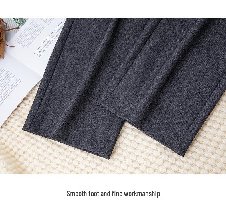 Lyocell Wool Women's High-Waist Slimming Black Harem Pants - Autumn 2025 Collection