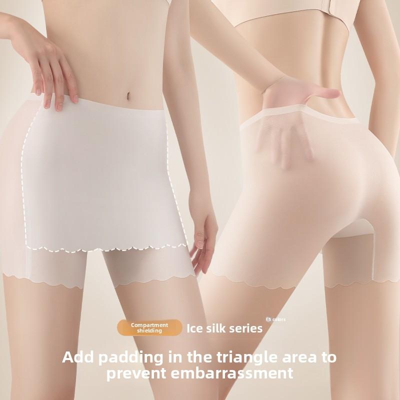 Women's Summer Insulation Layer To Block Abdominal Retraction Raise Buttocks Anti Slip Unrolled Boxer Safety Underwear