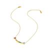 New Rainbow Zircon Clavicle Necklace for Girls - Colorful and Versatile Summer Style