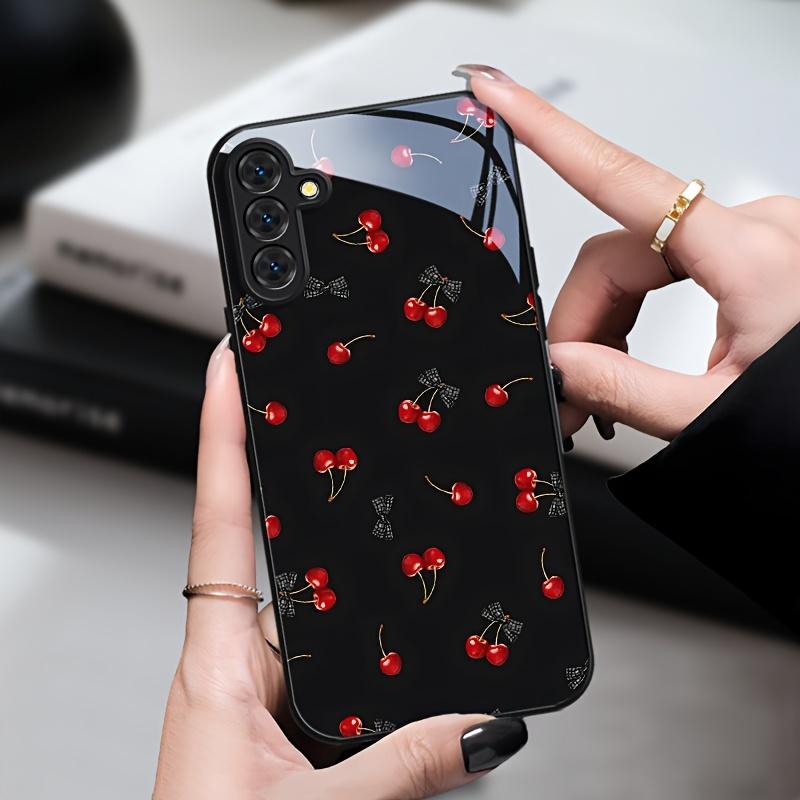 

Versatile black glass phone case suitable for Samsung Galaxy S26 S25 S24 S23 S22 S21 S20 FE/Ultra/Plus5G anti drop back cover Galaxy S23 FE