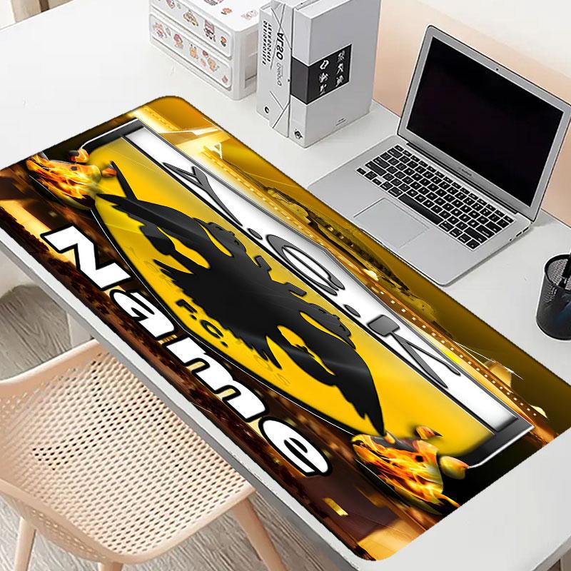Custom Name Personalized AEK Athens FC Pattern Mousepad, Laptop PC Desk Mat, Decorative Desk Mat for Home Keyboard Pad Gift