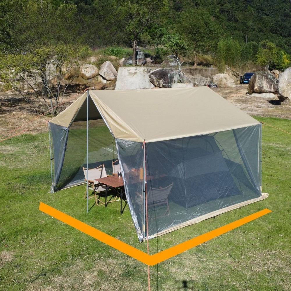 Outdoor Mesh Canopy Tent Large Space Portable with Mosquito Net Canopy Camping Insect Prevention Sun Protection Fishing Awning